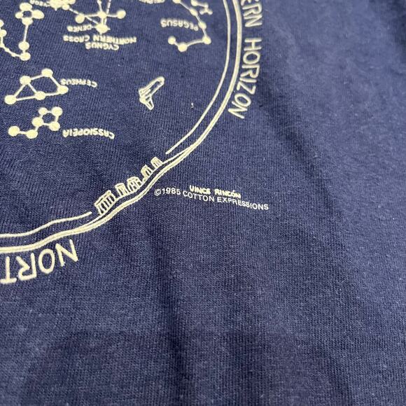 Vintage Smithsonian Constellation Star Short Sleeve Tee Sz M Single Stitch Navy - Picture 4 of 9